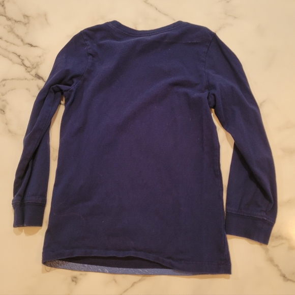 Carter's Kid Navy Blue Dinosaur Long Sleeve Tee Size 7/7A - Picture 3 of 3